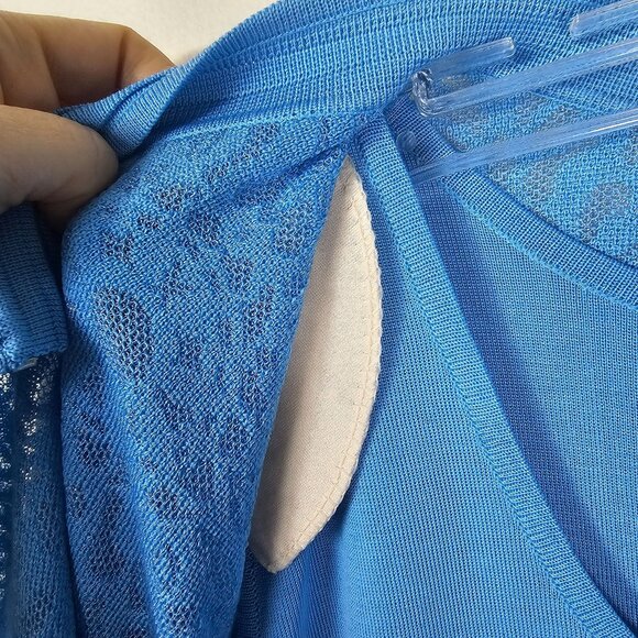 Ming Wang Sky Blue Burnout Jacket & Shell Set 2X/1X 3/4 Sleeve One Hook Luxury - Picture 9 of 15